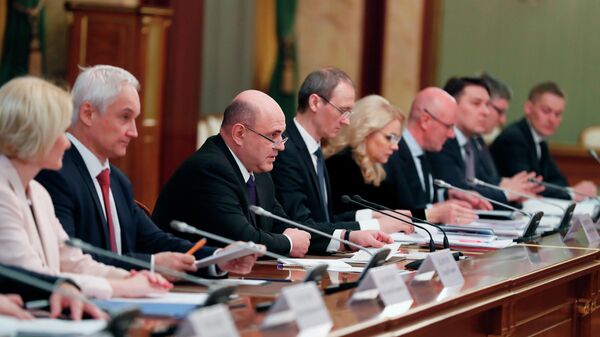 Председатель правительства РФ Михаил Мишустин проводит встречу с членами Совета палаты Совета Федерации РФ Председатель правительства РФ Михаил Мишустин проводит встречу с членами Совета палаты Совета Федерации РФ