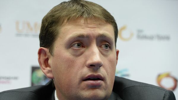 Директор баскетбольного клуба УГМК Максим Рябков во время пресс-конференции, посвященной началу европейского баскетбольного клубного сезона. Директор баскетбольного клуба УГМК Максим Рябков во время пресс-конференции, посвященной началу европейского баскетбольного клубного сезона.