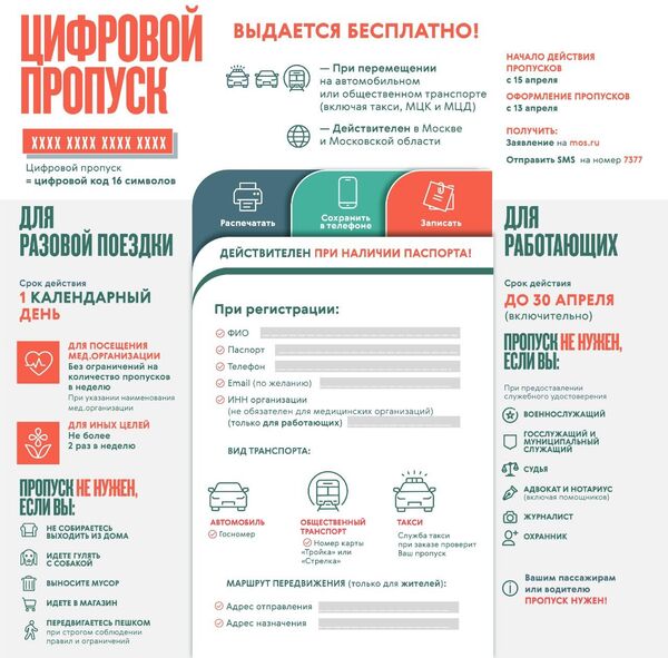 Инструкция по получению пропуска в Москве