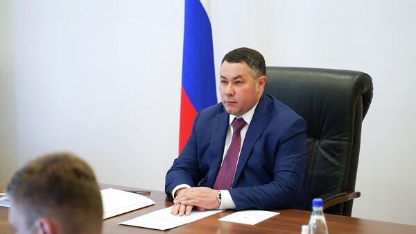 Губернатор Тверской области Игорь Руденя во время совещания президента России по реализации мер поддержки экономики и социальной сферы Губернатор Тверской области Игорь Руденя во время совещания президента России по реализации мер поддержки экономики и социальной сферы