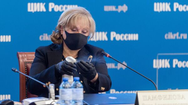 Председатель ЦИК РФ Элла Памфилова на заседании ЦИИК РФ Председатель ЦИК РФ Элла Памфилова на заседании ЦИИК РФ