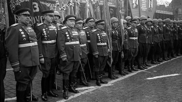 Воины 3 Белорусского фронта на Параде Победы на Красной площади 24 июня 1945 года Воины 3 Белорусского фронта на Параде Победы на Красной площади 24 июня 1945 года