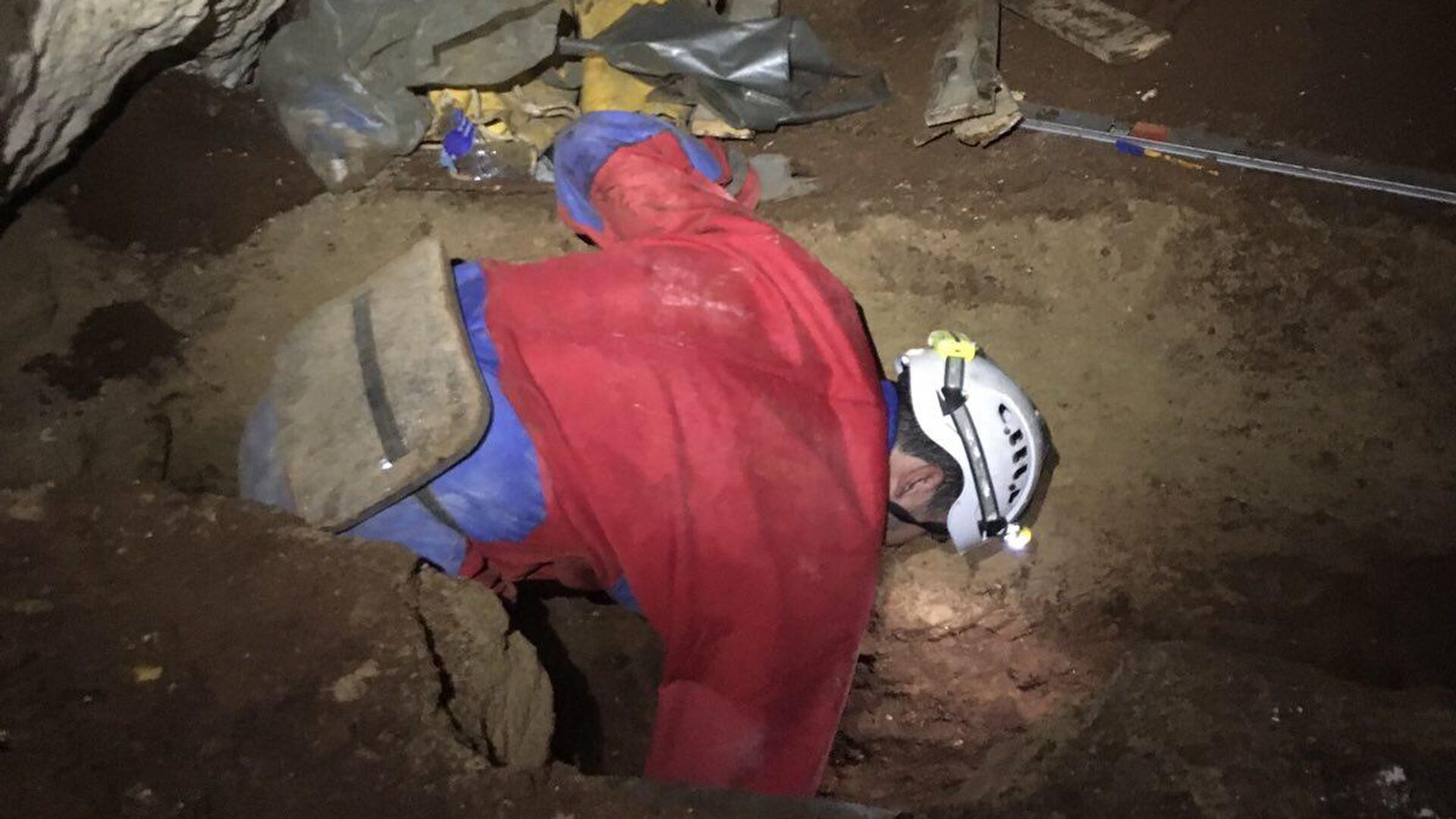 В пещере "Таврида" в Крыму нашли череп гигантской ископаемой гиены