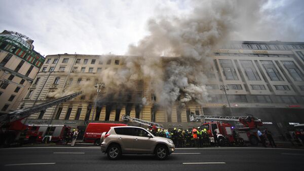 Пожар в центре Москвы Пожар в центре Москвы