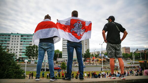 Участники акции протеста в Минске Участники акции протеста в Минске