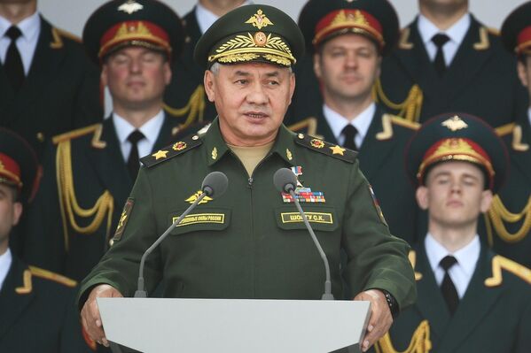 Министр обороны РФ Сергей Шойгу выступает на открытии Международного военно-технического форума Армия-2020 в военно-патриотическом парке Патриот Министр обороны РФ Сергей Шойгу выступает на открытии Международного военно-технического форума Армия-2020 в военно-патриотическом парке Патриот