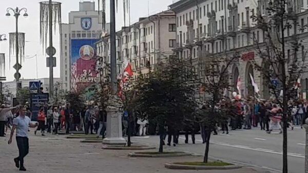 В центре Минска во время несанкционированной акции произошла потасовка В центре Минска во время несанкционированной акции произошла потасовка