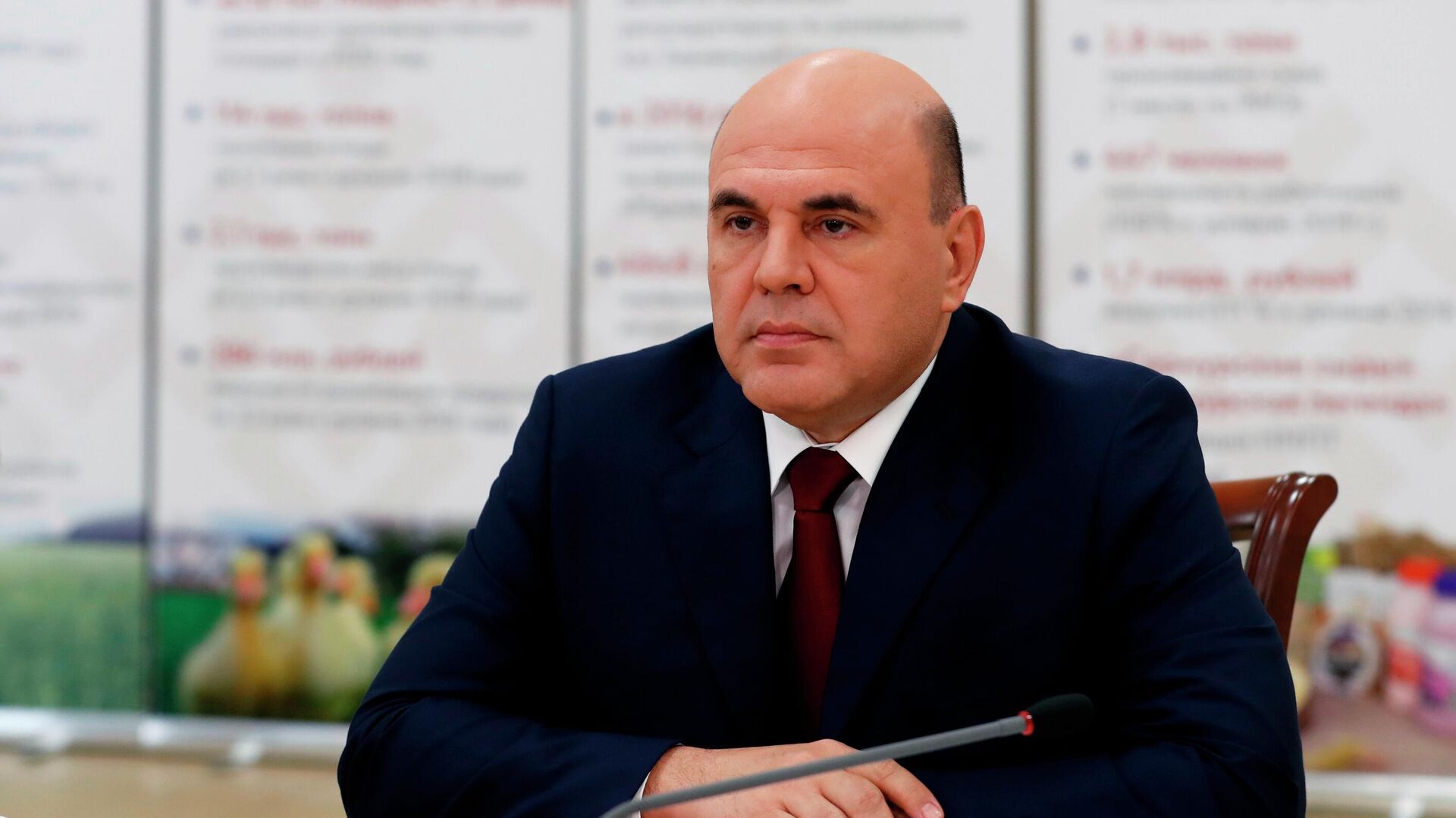 Председатель правительства РФ Михаил Мишустин во время встречи с получателями субсидий по программе социально-экономического развития Республики Марий-Эл на 2020-2024 годы Председатель правительства РФ Михаил Мишустин во время встречи с получателями субсидий по программе социально-экономического развития Республики Марий-Эл на 2020-2024 годы - РИА Новости, 1920, 02.10.2020