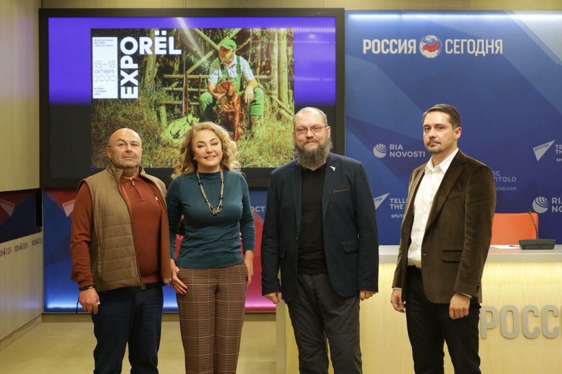 Организаторы выставки ORЁLEXPO на пресс-конференции в пресс-центре МИА Россия сегодня Организаторы выставки ORЁLEXPO на пресс-конференции в пресс-центре МИА Россия сегодня - РИА Новости, 1920, 12.10.2020