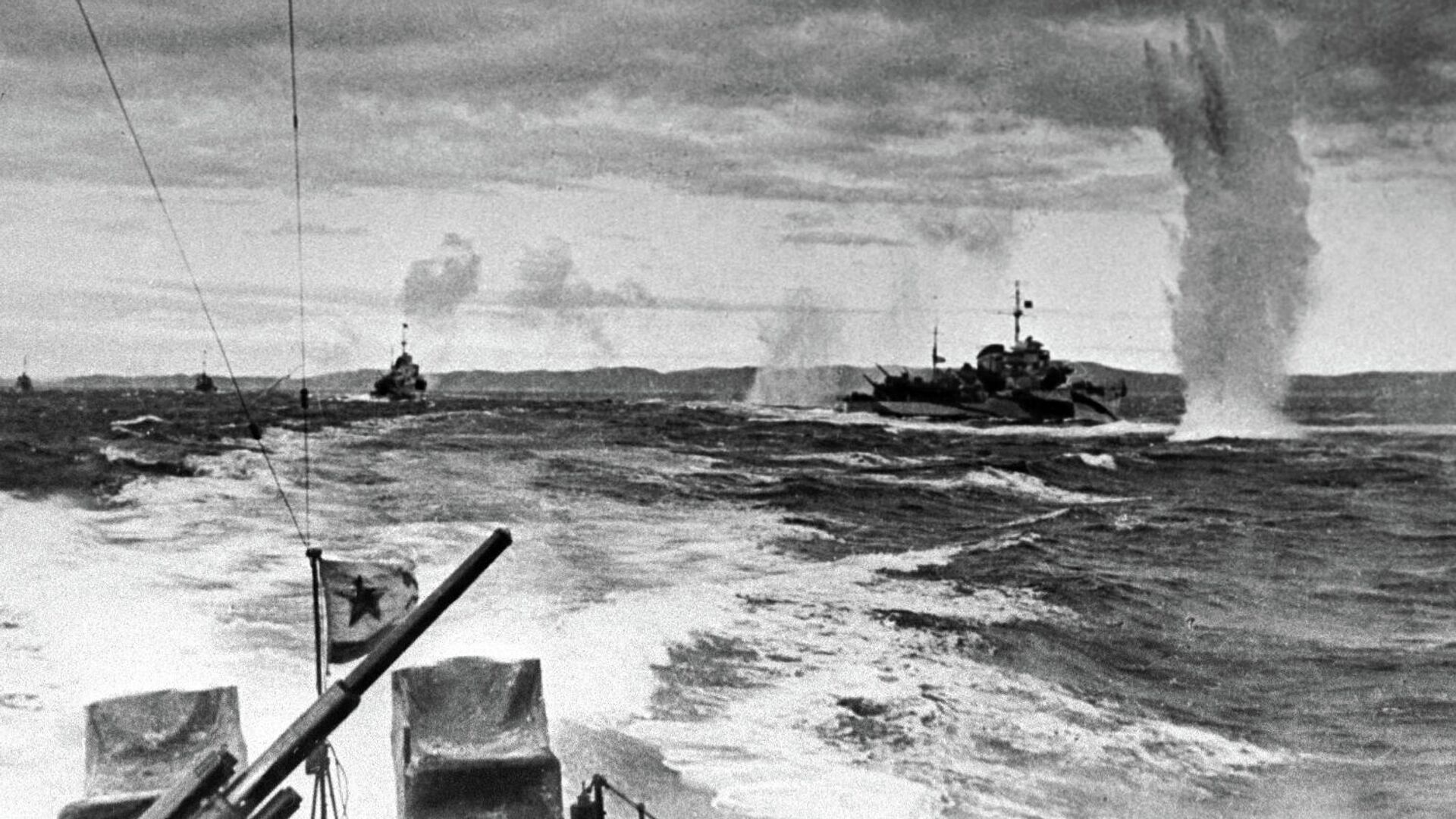 Морской бой в Заполярье. Великая Отечественная война 1941-1945 гг. Морской бой в Заполярье. Великая Отечественная война 1941-1945 гг. - РИА Новости, 1920, 03.12.2020