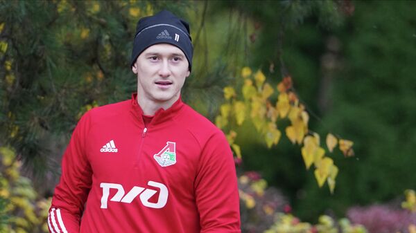 Тренировка ФК Локомотив перед матчем Лиги чемпионов с ФК Бавария Тренировка ФК Локомотив перед матчем Лиги чемпионов с ФК Бавария