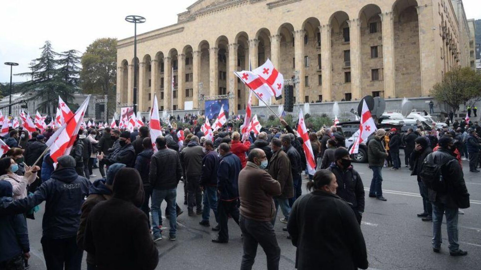 грузия митинг