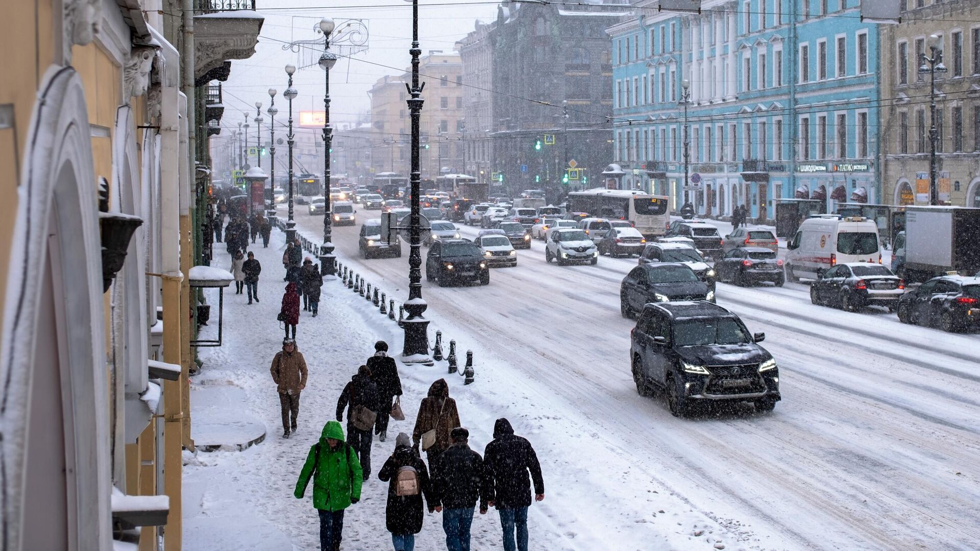 санкт петербург невский проспект зимой