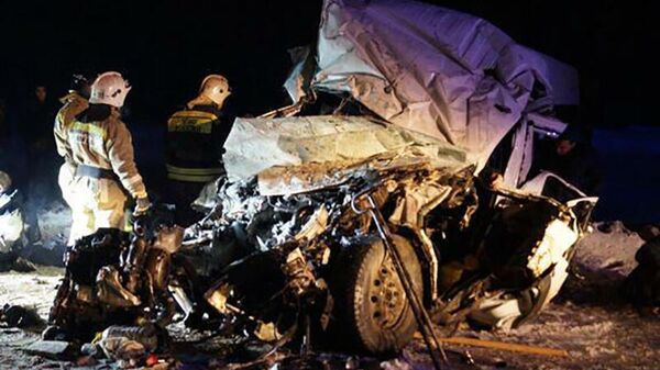На месте ДТП с участием микроавтобуса в Самарской области На месте ДТП с участием микроавтобуса в Самарской области