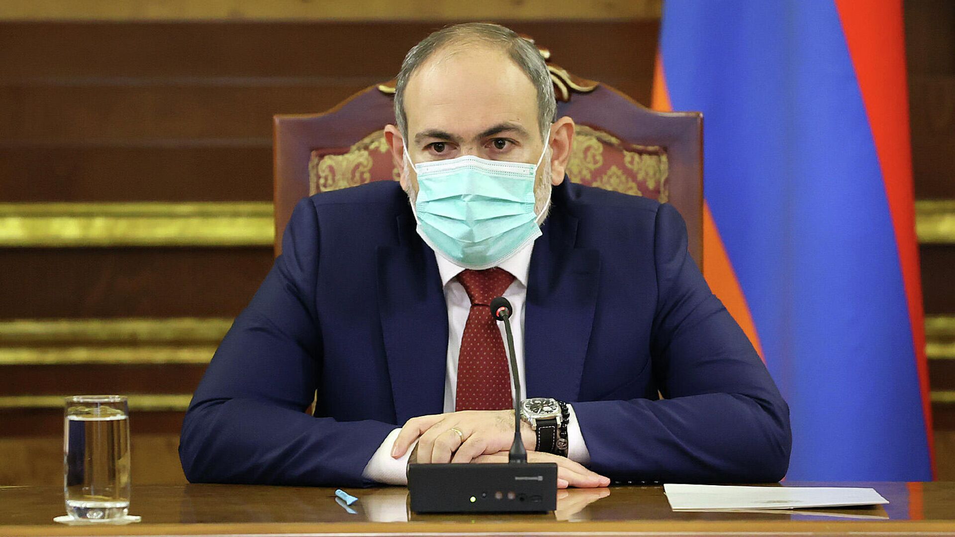Никол Пашинян на заседании совбеза Армении по вопросам внутренней и внешней безопасности Никол Пашинян на заседании совбеза Армении по вопросам внутренней и внешней безопасности - РИА Новости, 1920, 01.03.2021