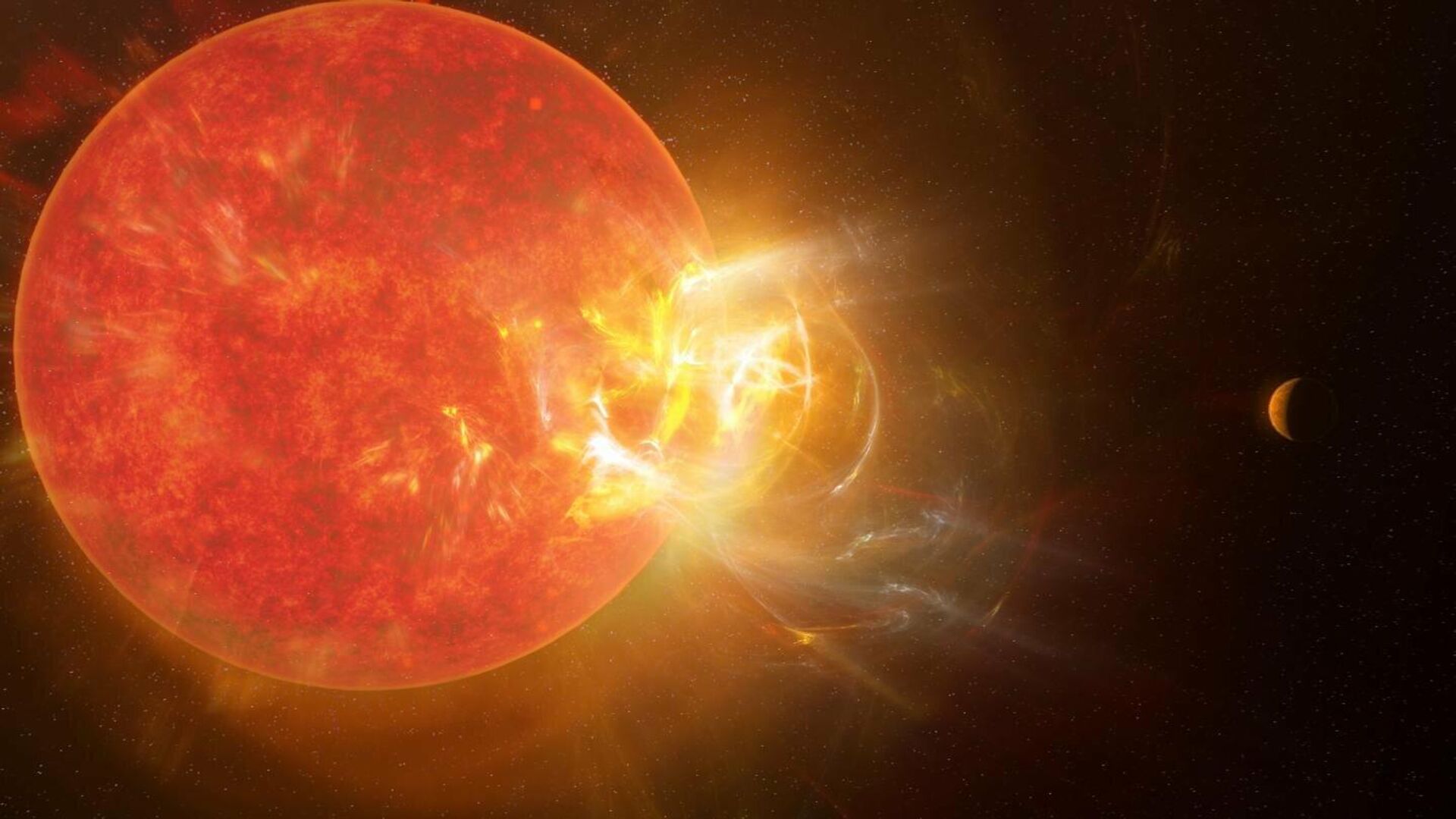 Астрономы зафиксировали беспрецедентную вспышку на ближайшей звезде