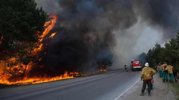 Движение на трассе "Екатеринбург-Тюмень" перекрыли из-за лесного пожара