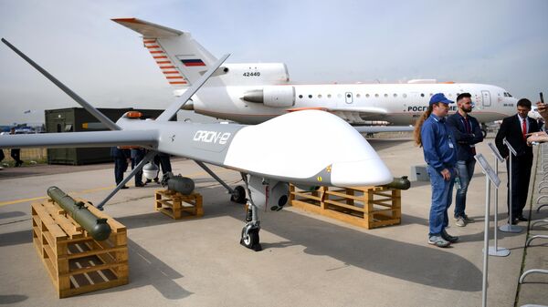 Беспилотный летательный аппарат Орион-Э, представленный на МАКС-2021 Беспилотный летательный аппарат Орион-Э, представленный на МАКС-2021