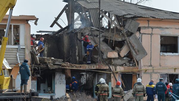 На месте взрыва газа в жилом доме в Омской области. Архивное фото На месте взрыва газа в жилом доме в Омской области. Архивное фото