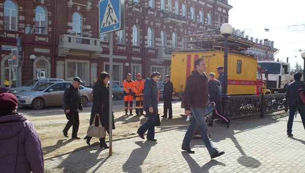 Ремонтные работы на проспекте Ленина в Томске, архивное фото Ремонтные работы на проспекте Ленина в Томске, архивное фото