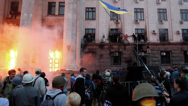 Пожар в здании профсоюзов в Одессе. 2 мая 2014 года Пожар в здании профсоюзов в Одессе. 2 мая 2014 года