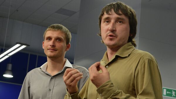 Пресс-конференция журналистов LifeNews Олега Сидякина и Марата Сайченко, архивное фото Пресс-конференция журналистов LifeNews Олега Сидякина и Марата Сайченко, архивное фото