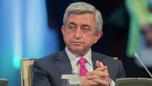 Президент Армении Серж Саргсян, архивное фото Президент Армении Серж Саргсян, архивное фото