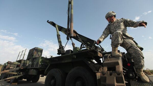 Армейский зенитно-ракетный комплекс Patriot вооруженных сил США. Архивное фото Армейский зенитно-ракетный комплекс Patriot вооруженных сил США. Архивное фото