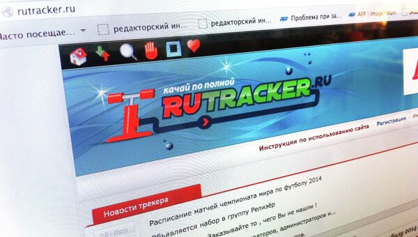 Сайт торрент-трекера Rutracker.ru. Архивное фото Сайт торрент-трекера Rutracker.ru. Архивное фото