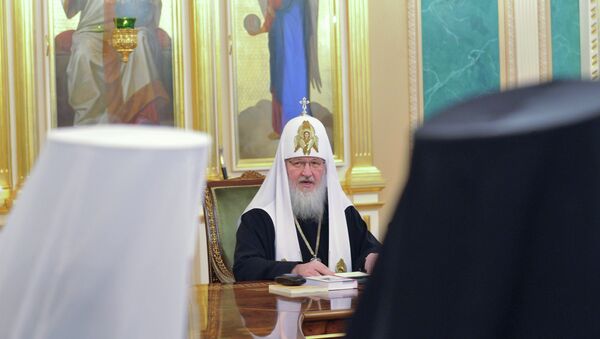 Заседание Священного Синода Русской православной церкви. Архивное фото Заседание Священного Синода Русской православной церкви. Архивное фото