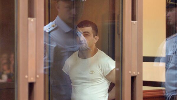 Орхан Зейналов, обвиняемый в убийстве Егора Щербакова, в Мосгорсуде во время оглашения приговора Орхан Зейналов, обвиняемый в убийстве Егора Щербакова, в Мосгорсуде во время оглашения приговора