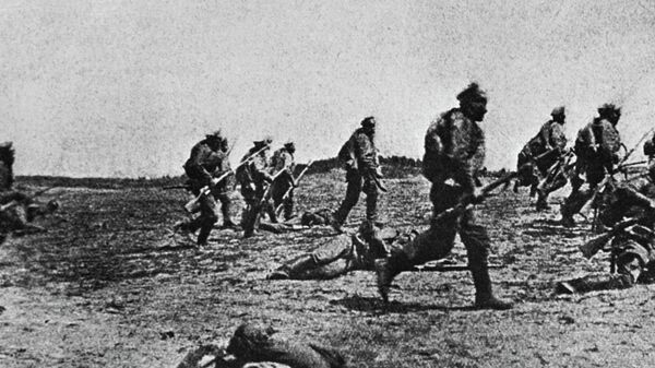 Наступление русских войск на одном из участков Юго-Западного фронта Наступление русских войск на одном из участков Юго-Западного фронта