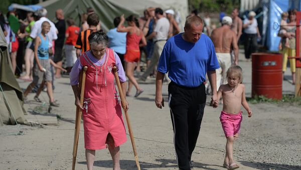 Украинские беженцы в Ростовской области, архивное фото Украинские беженцы в Ростовской области, архивное фото