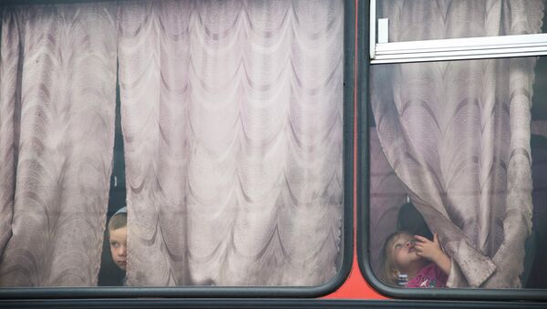 Беженцы с Украины. Архивное фото Беженцы с Украины. Архивное фото