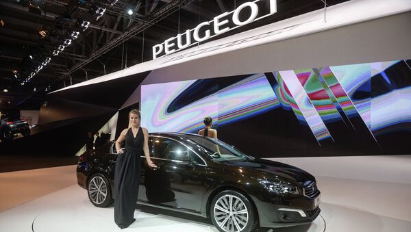 Автомобиль Peugeot 508 на Московском международном автомобильном салоне 2014 Автомобиль Peugeot 508 на Московском международном автомобильном салоне 2014