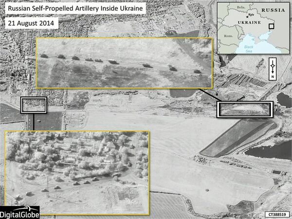 Спутниковый снимок от 21 августа 2014, якобы доказывающий присутствие РФ на Украине Спутниковый снимок от 21 августа 2014, якобы доказывающий присутствие РФ на Украине