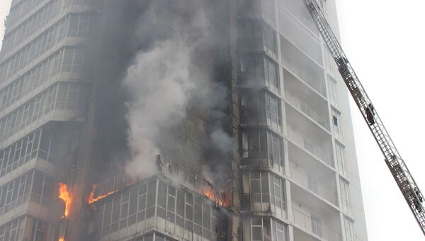 Пожар в жилом доме в Красноярске Пожар в жилом доме в Красноярске