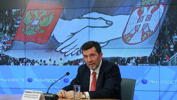 Чрезвычайный и полномочный посол Сербии в России доктор Славенко Терзич. Архивное фото Чрезвычайный и полномочный посол Сербии в России доктор Славенко Терзич. Архивное фото