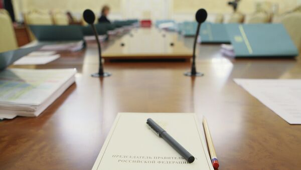 Перед началом совещания правительства РФ. Архивное фото Перед началом совещания правительства РФ. Архивное фото