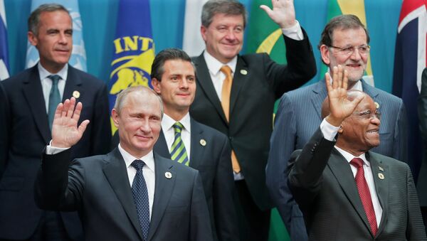 В.Путин принимает участие в саммите Группы двадцати в Брисбене. Архивное фото В.Путин принимает участие в саммите Группы двадцати в Брисбене. Архивное фото