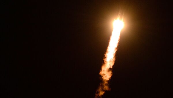 Старт ракеты-носителя на космодроме Байконур. Архивное фото Старт ракеты-носителя на космодроме Байконур. Архивное фото