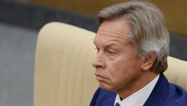 Председатель комитета ГД по международным делам Алексей Пушков. Архивное фото Председатель комитета ГД по международным делам Алексей Пушков. Архивное фото