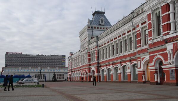 Нижегородская ярмарка и гостиница Центральная. Архивное фото Нижегородская ярмарка и гостиница Центральная. Архивное фото