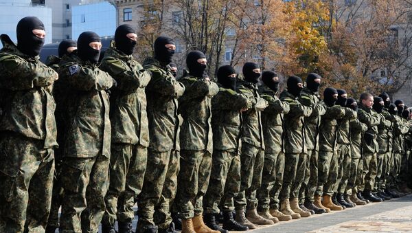 Отправка курсантов полка Азов в зону конфликта на юго-востоке Украины. Отправка курсантов полка Азов в зону конфликта на юго-востоке Украины.