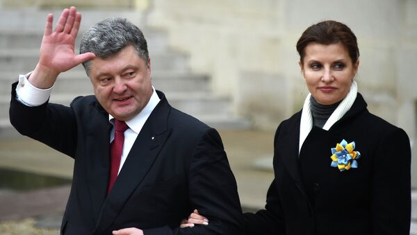 Президент Украины Петр Порошенко с супругой Мариной. Архивное фото Президент Украины Петр Порошенко с супругой Мариной. Архивное фото