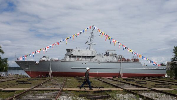 Корабль противоминной обороны проекта 12700. Архивное фото Корабль противоминной обороны проекта 12700. Архивное фото