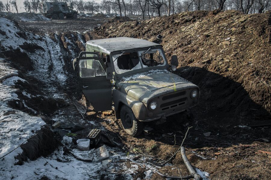 Бывшая укрепленная военная база украинской армии в Дебальцево Бывшая укрепленная военная база украинской армии в Дебальцево
