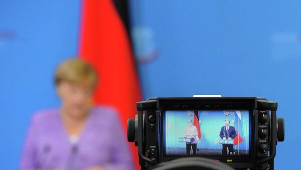Канцлер Германии Ангела Меркель на пресс-конференции Канцлер Германии Ангела Меркель на пресс-конференции