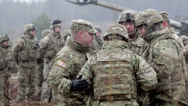 Военнослужащие на учениях в Латвии. Архивное фото Военнослужащие на учениях в Латвии. Архивное фото