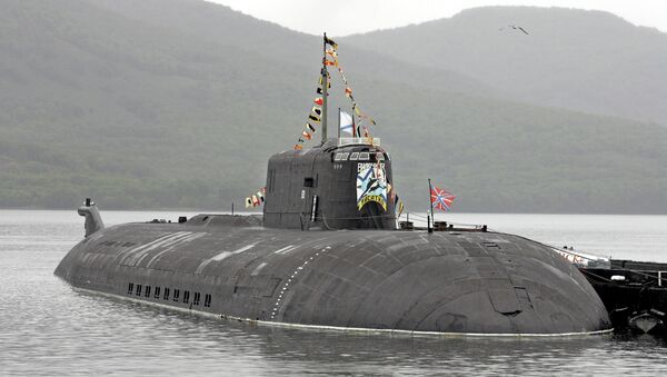 Атомная подводная лодка проекта 949А Антей Тверь в Вилючинске. Архивное фото Атомная подводная лодка проекта 949А Антей Тверь в Вилючинске. Архивное фото